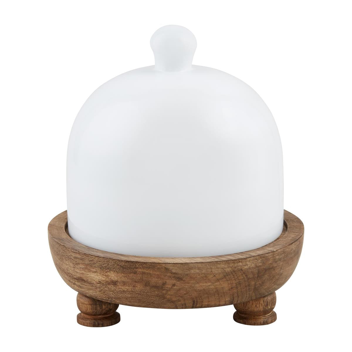 Milk Glass Cloche Set