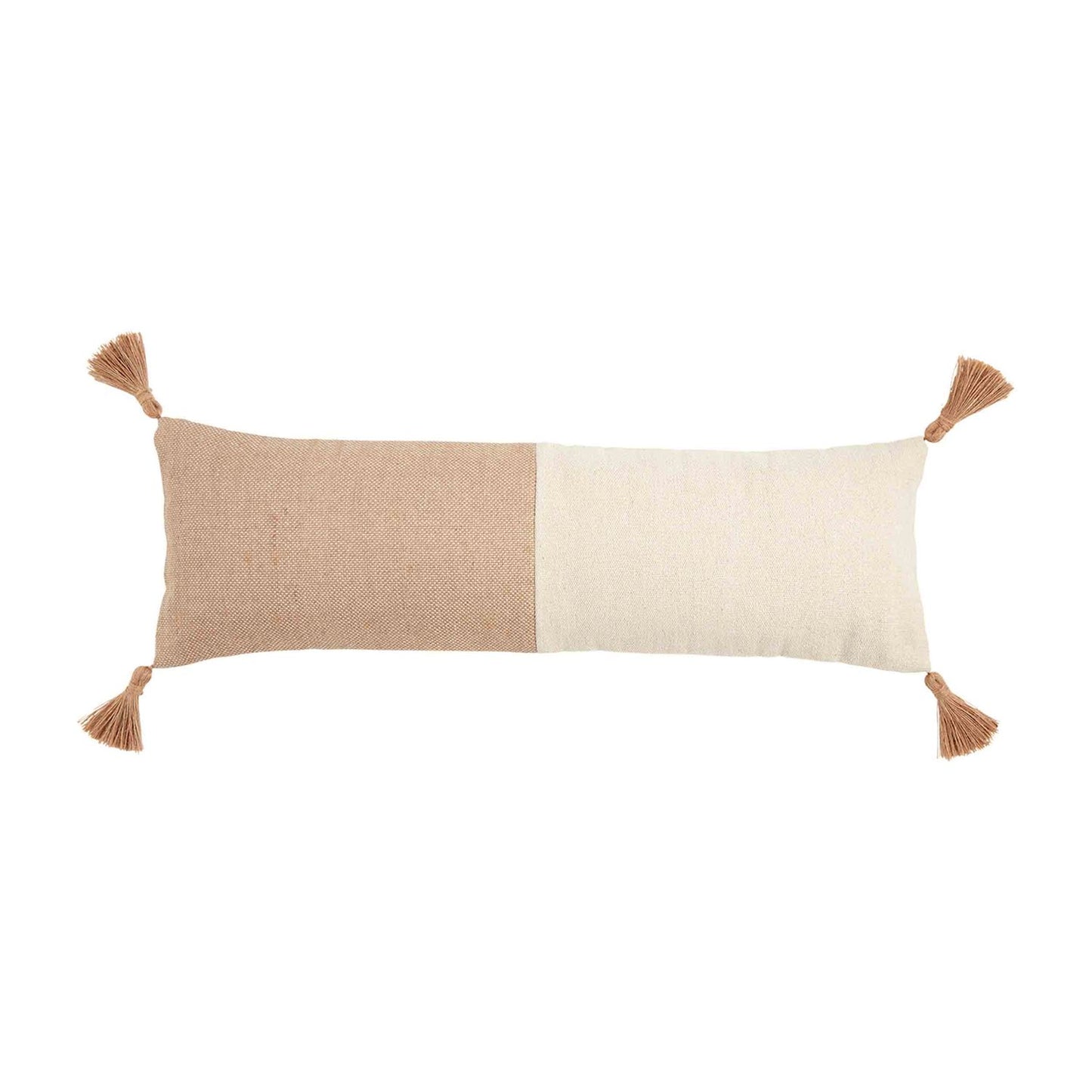 Lumbar Jute Long Tassel Pillow