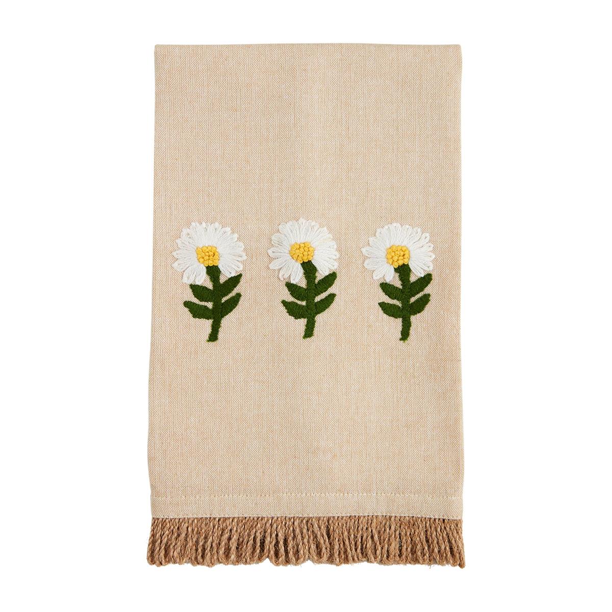 Three Floral Embroidery Towel