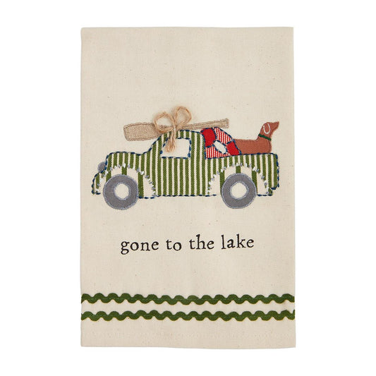 Gone To Lake Applique Towels