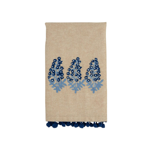 Blooms Print Embroidery Towel