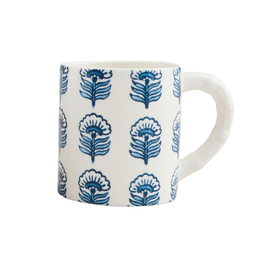 Dianthus Block Print Mug
