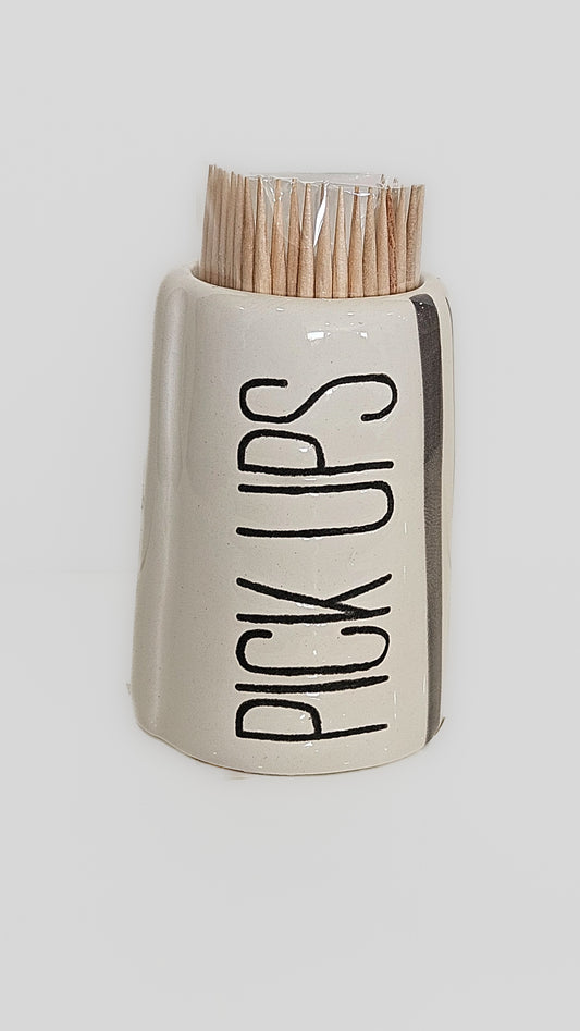 "Pick Ups" toothpick holder