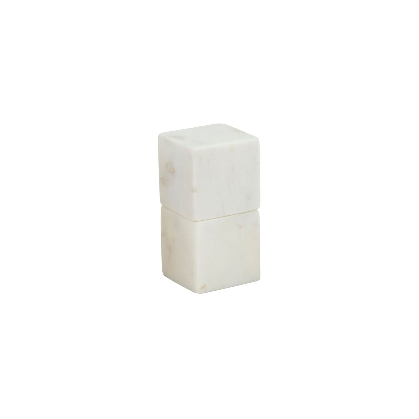 White Marble Cube Salt and Pepper