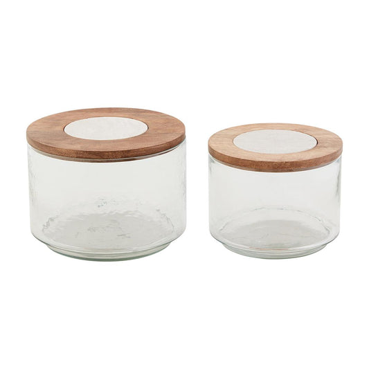 Travertine Lidded Bowl Set